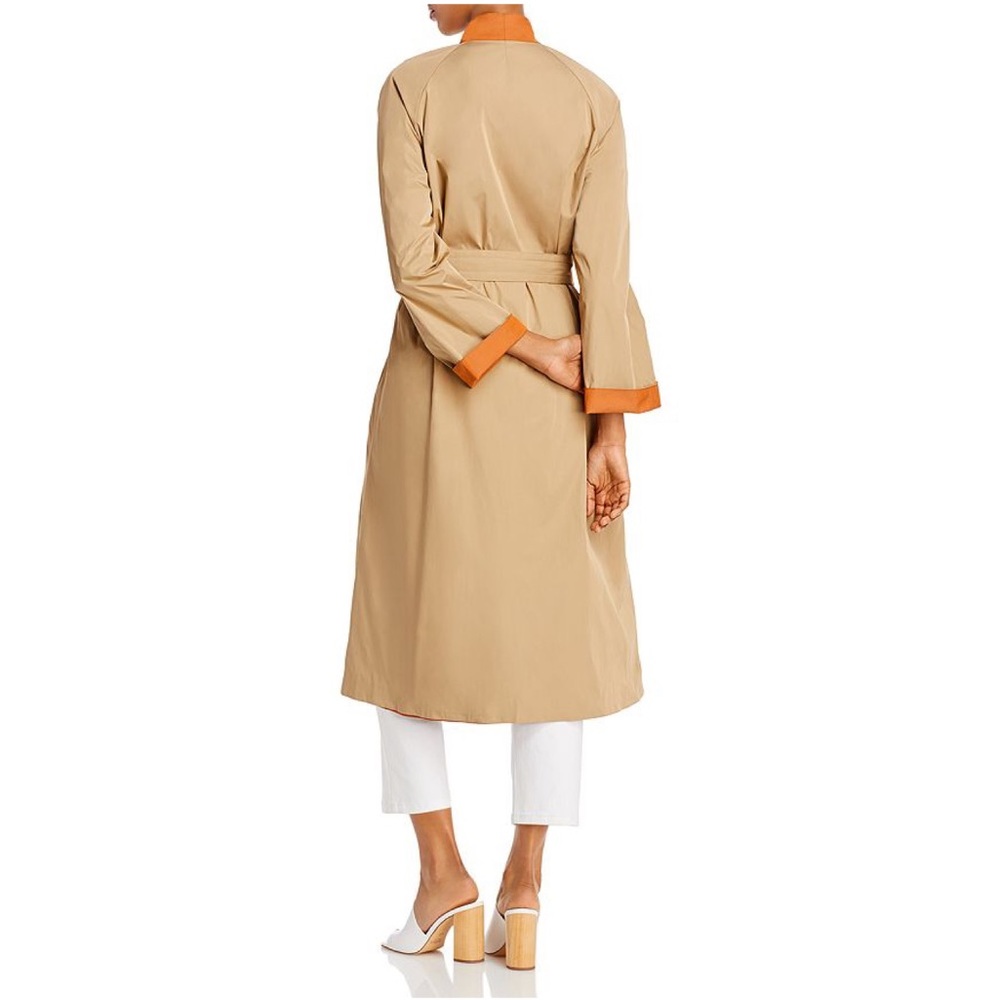 Tory Burch Reversible Trench Coat in Beige and Rust Size 4 NWT - Picture 4 of 16